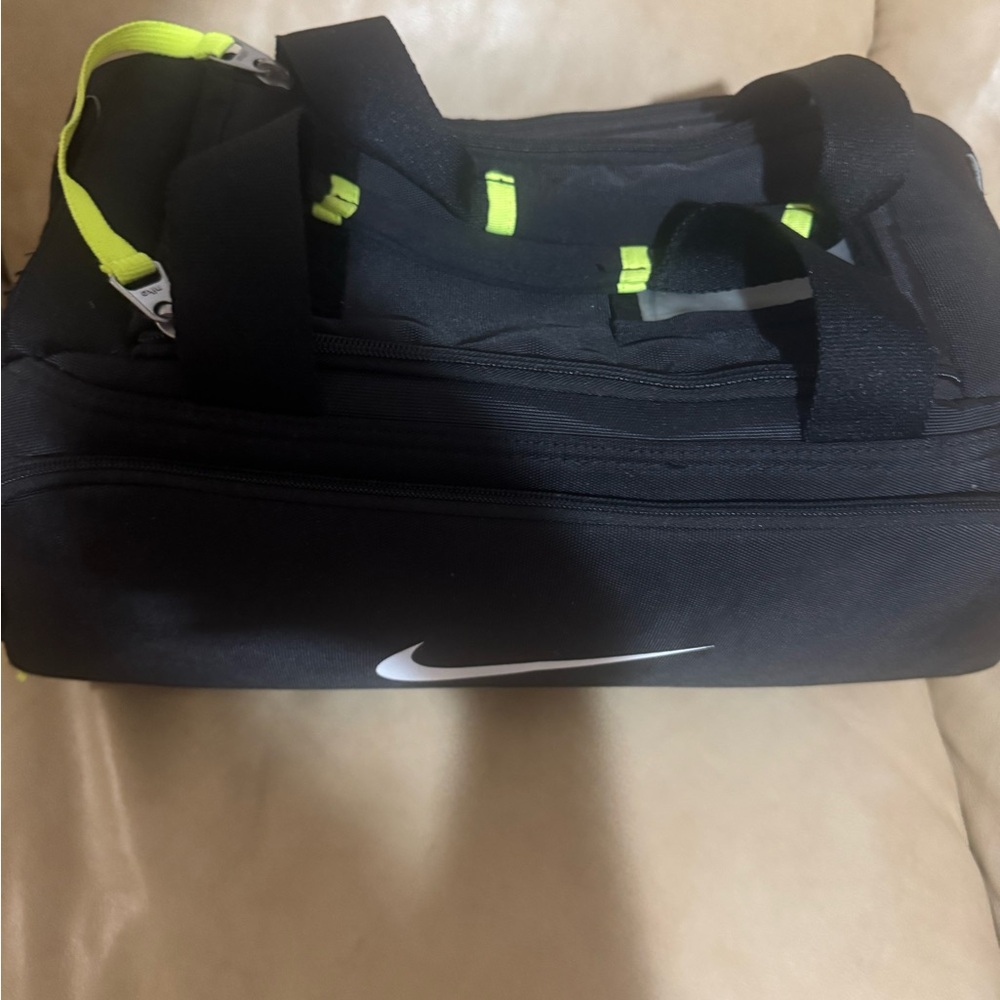 Nike Black Duffel Bag with Yellow Accents